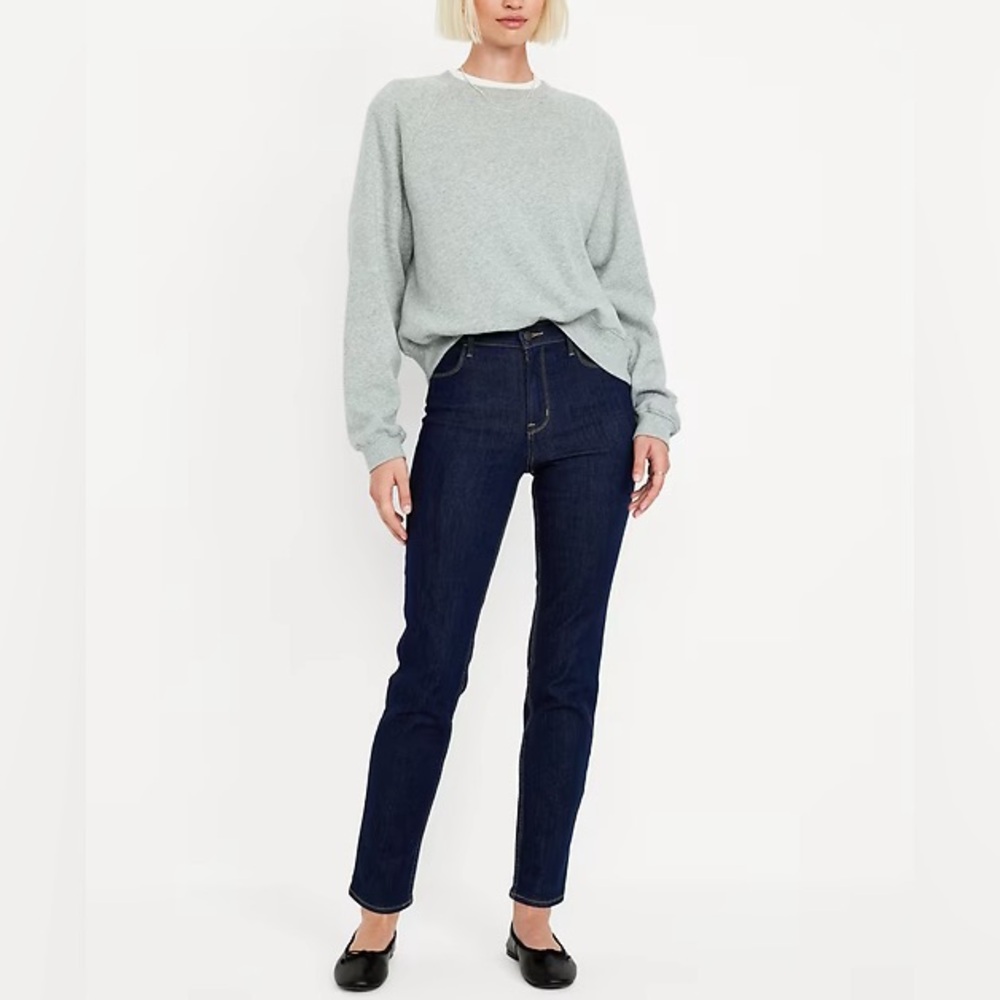 High-Waisted Wow Straight Ankle Jeans